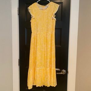 NWT Lost + Wander Midi Dress in Yellow/Daisy Field MSRP $108